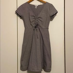 Black and white stripe dress